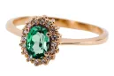 Vintage craft Ring Emerald Original Vintage 14K Rose Gold crc009r